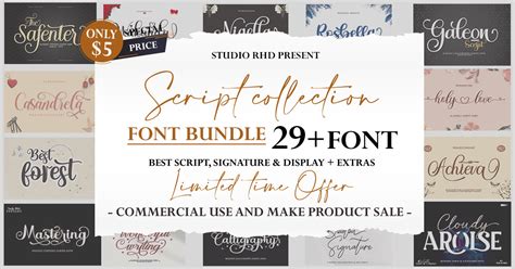 Script Collection Font Bundle Bundle · Creative Fabrica