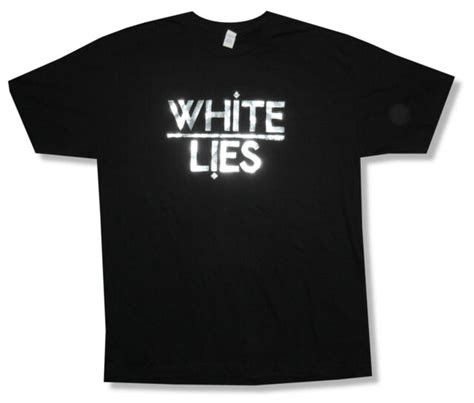 White Lies Silver Foil Logo Black T Shirt New Official Band England Ebay