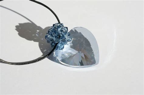 Pendentif Coeur En Cristal De Swarovski Bleu Les Bijoux Du Nibou Pendentif Coeur Pendentif