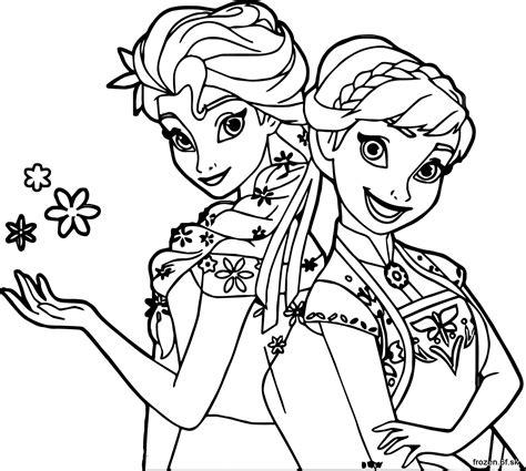 Omaľovánky Elsa a Anna, Frozen Stránka 2 Omaľovánky na vytlačenie