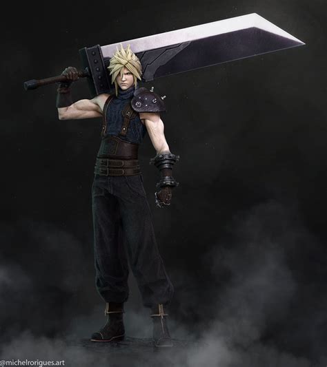 Cloud Strife From Final Fantasy 7 3d Printable Model 1
