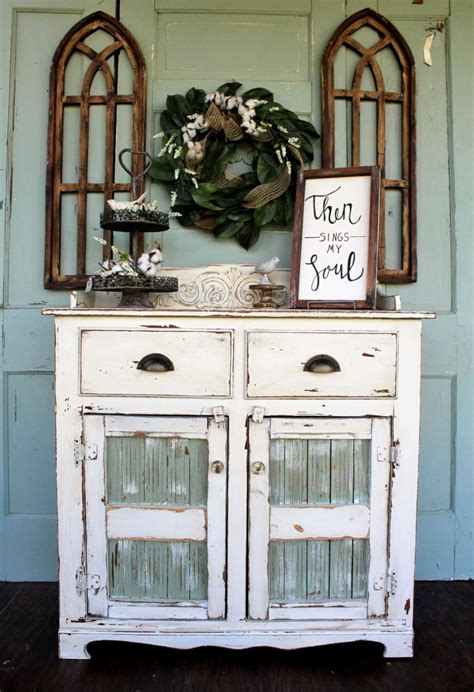 Rustic wooden buffet table, rustic console table, farmhouse buffet table, distressed white base and red mahogany top. Stunning chippy farmhouse buffet table painted by. NB ...