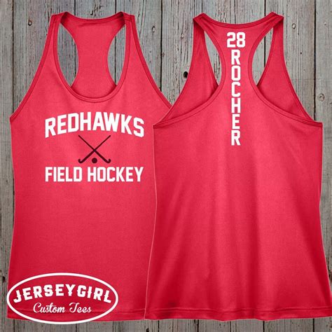 Custom Field Hockey Tank Top With Name And Number Personalized Etsy