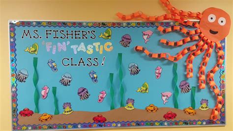 Under The Sea Classroom Board Ocean Theme Preschool Ocean Theme Classroom Sea Bulletin Board