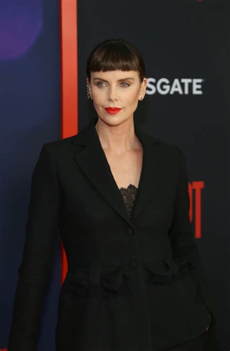 Charlize Theron S Bangs Hairstyle April Popsugar Beauty Photo