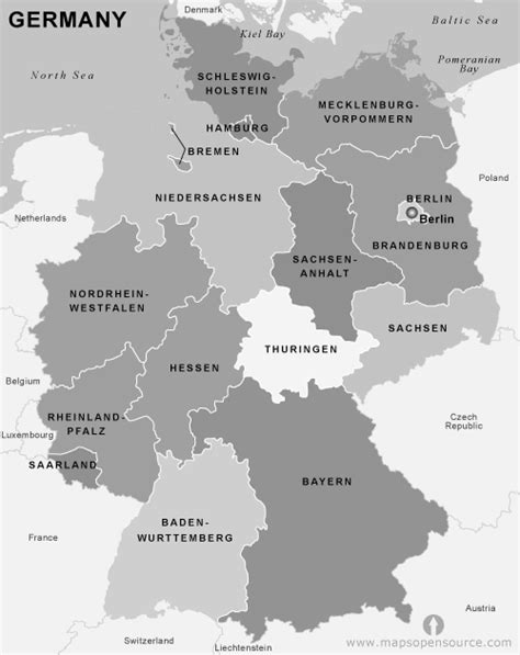 Germany Map Black And White