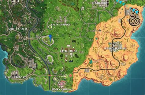 Fortnite Challenge Guide Battle Royales Flush Factory Treasure Map