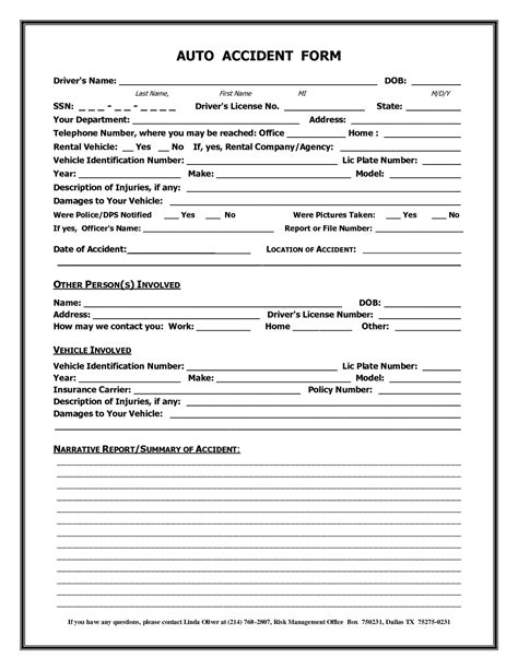 Printable Car Insurance Forms | Qualads