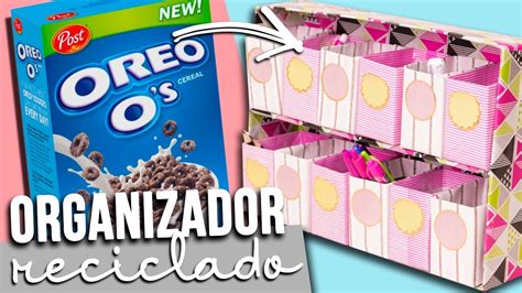 Organizador De Escritorio Reciclado Con Cajas De Cereal ️ Catwalk Youtube