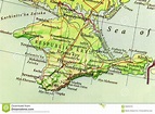 Geographic Map Of European Autonomous Republic Of Crimea Stock Photo ...