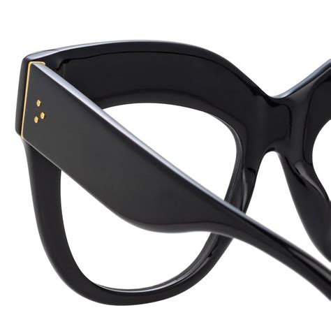 Keaton Oversized Glasses In Black Frame By Linda Farrow Linda Farrow