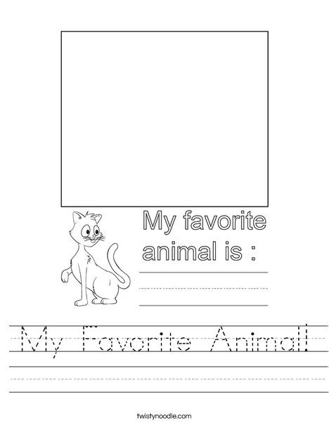 My Favorite Animal Worksheet
