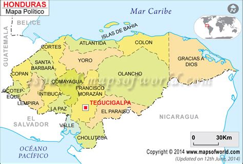 Mapa De Honduras Con Sus Departamentos Descargar Imágenes Gratis