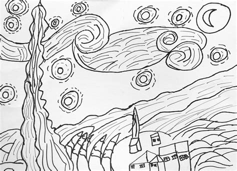 The starry night coloring pages are a fun way for kids of all ages to develop. Starry Night Coloring Page at GetColorings.com | Free ...