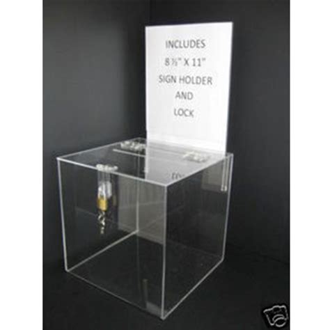 Clear Acrylic Suggestion Box Donation Box Iangeldisplay