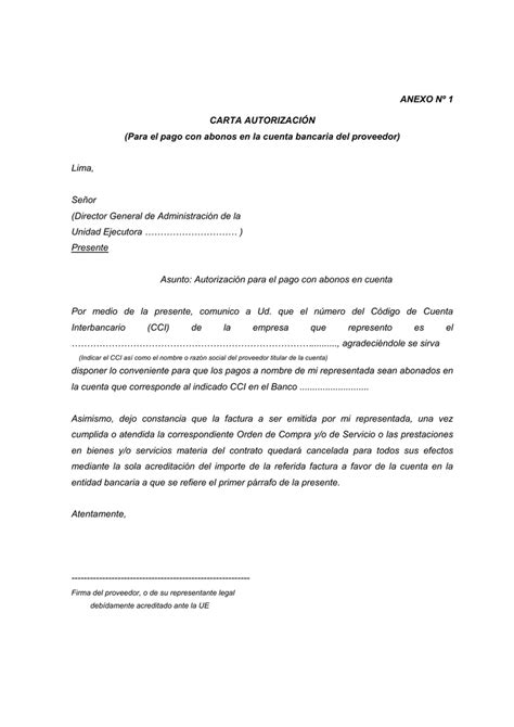 Modelo Carta De Autorizacion Para Un Banco Noticias Modelo