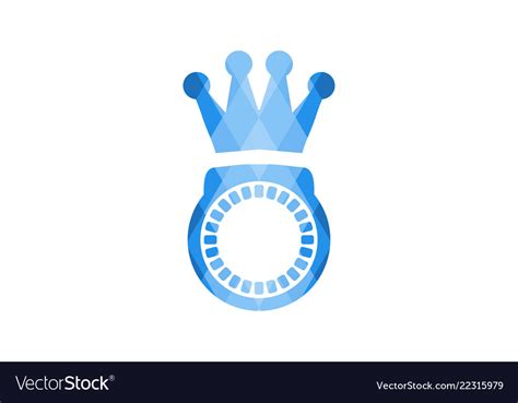 Ring And Crown Jewelry Logo Designs Inspiration Vector Image