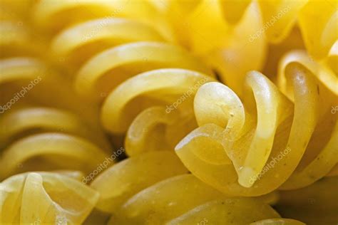 Spiral Shaped Pasta Close Up With Selective Focus Stock Photo By