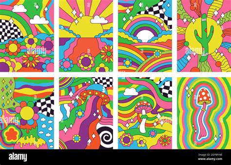 Psychedelic Poster 1960s Stock Vector Images Alamy