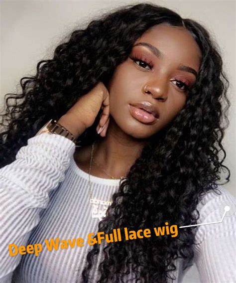 Deep Wave HD Invisible Lace Full Lace Wig Brazilian Virgin Human Hairs