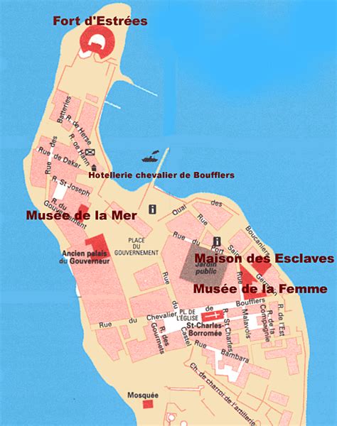 Plan De Lile De Gorée Face à Dakar Sénégal French Teaching