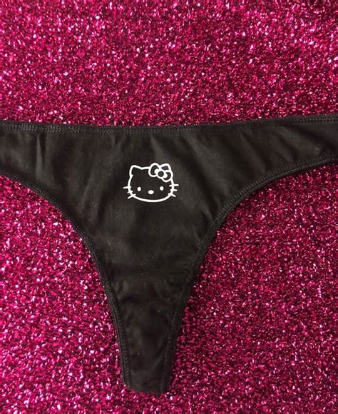 Cute Hello Kitty Thongs Panties Kawaii Etsy