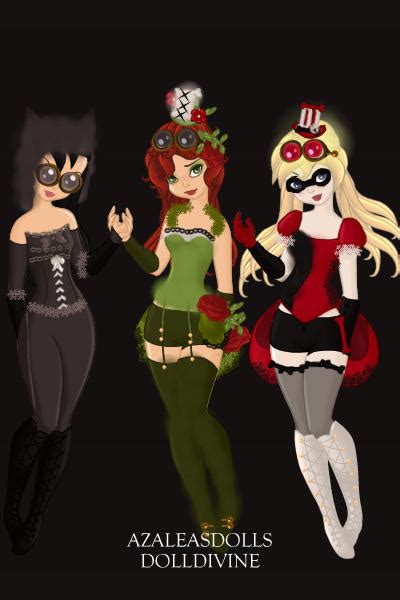 Steampunk Harley Quinn Poison Ivy And Catwoman ~ By Animallovergirl