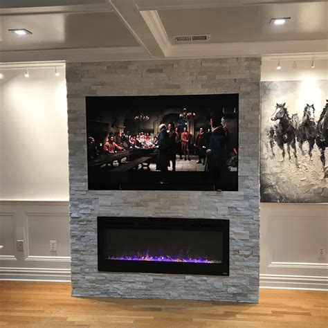 Touchstone 50 Sideline Recessed Electric Fireplace Crackle