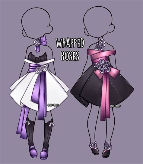 In a recent tutorial, we explained how to draw an anime body, and now we will show how to draw anime clothes. Wrapped Roses outfit adopt OPEN by https://www ...