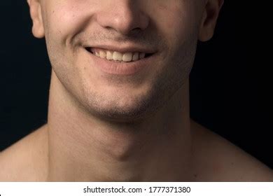 Shaved Male Chin Closeup Smile Stock Photo Shutterstock