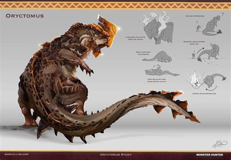 Oryctomus Monster Hunter Creature Sam Cullum Fantasy Creatures