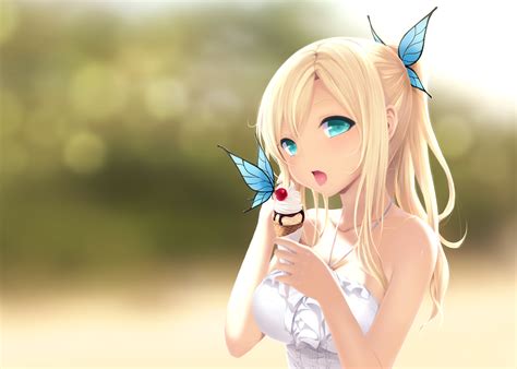 Aquaeyes Blondehair Bokuwatomodachigasukunai Butterfly Cait Candy