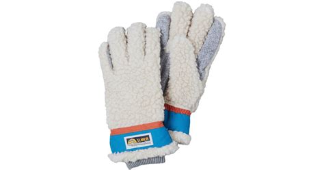 Elmer Gloves Wool Pile Finger Glove Beige In Blue Lyst Uk