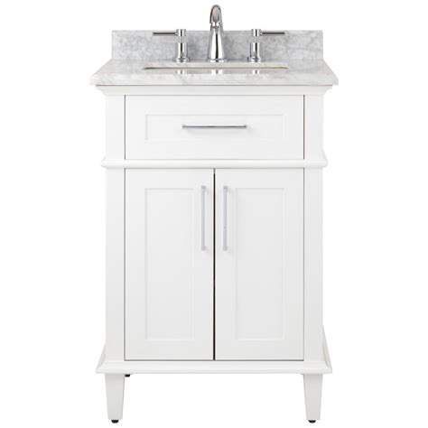 Single vanity brings sophistication to any bath. Home Decorators Collection Sonoma 24 in. W x 20.25 in. D ...