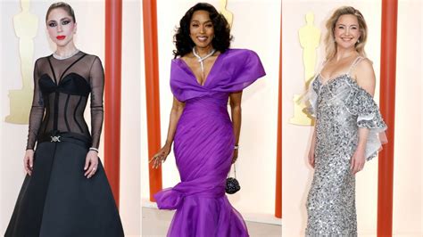 Oscars 2023 See Lady Gaga Angela Bassett And More Stars Red Carpet