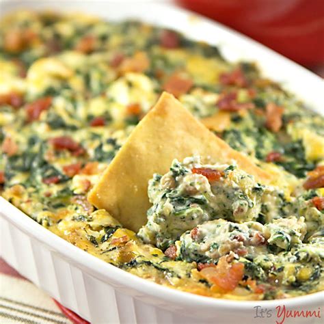 Warm Spinach Dip With Bacon Low Carb Gluten Free