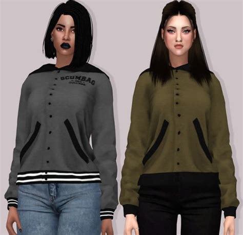 Lumysims Rin Letterman Jacket • Sims 4 Downloads Sims 4 Clothing