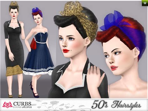 The Sims Resource Curbs 50s Hairstyles04
