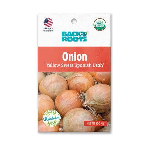 Back To The Roots Organic Yellow Sweet Spanish Utah Onion Seeds 1 Seed