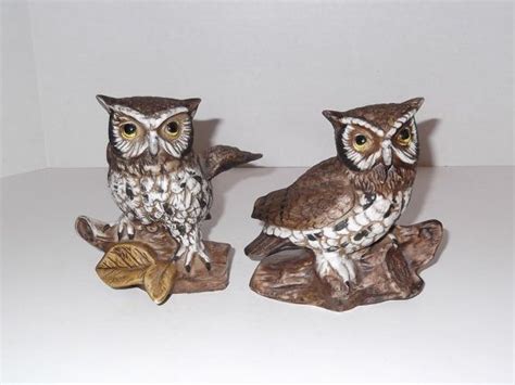 Homco Owl Figurines Set Of Two Vintage By Susiesellsvintage 19 50 Owl Owl Images Figurines