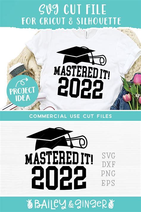 Masters Degree Graduation Svg Cut File Mastered It 2022