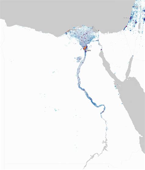 population density map of egypt maps on the web