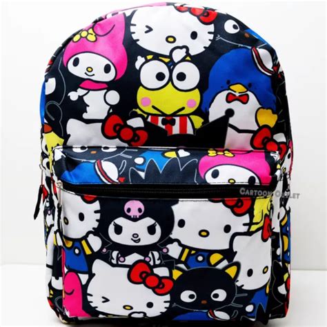Sanrio Hello Kitty Backpack 16 Melody Kuromi Keroppi Carry All Large