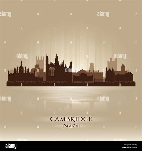 Cambridge Inglaterra Ciudad De Silueta Ilustración Vectorial Imagen Vector De Stock Alamy