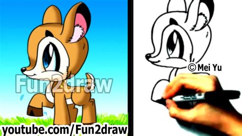 Cute Animals How To Draw A Deer Learn To Draw Fun2draw Youtube