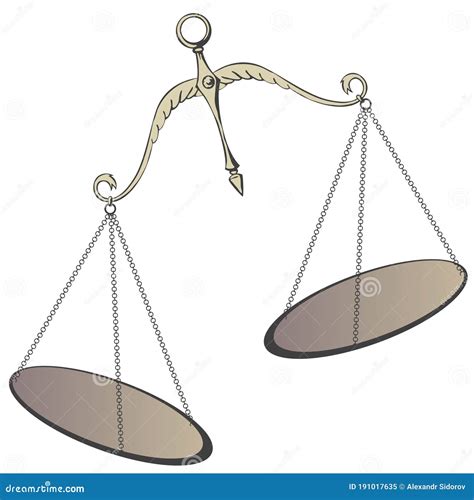 Decorative Scales Of Justice Stock Illustration Stock Vector