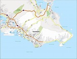 Mapa de Honolulu, Hawaii