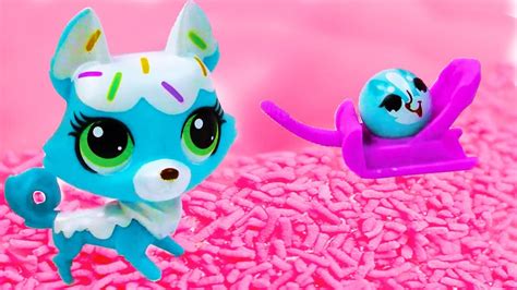 Littlest Pet Shop Frosting Sprinkle Husky Dog And Rolleroo Lps Toy Unboxing Review Youtube