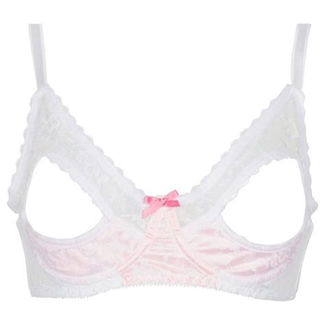 sosexylingerie so sexy lingerie tm open cup peek a boo front underwire lace bra over satin