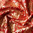 Red Damask Printed Velvet Fabric by the Yardvelvet Fabric - Etsy